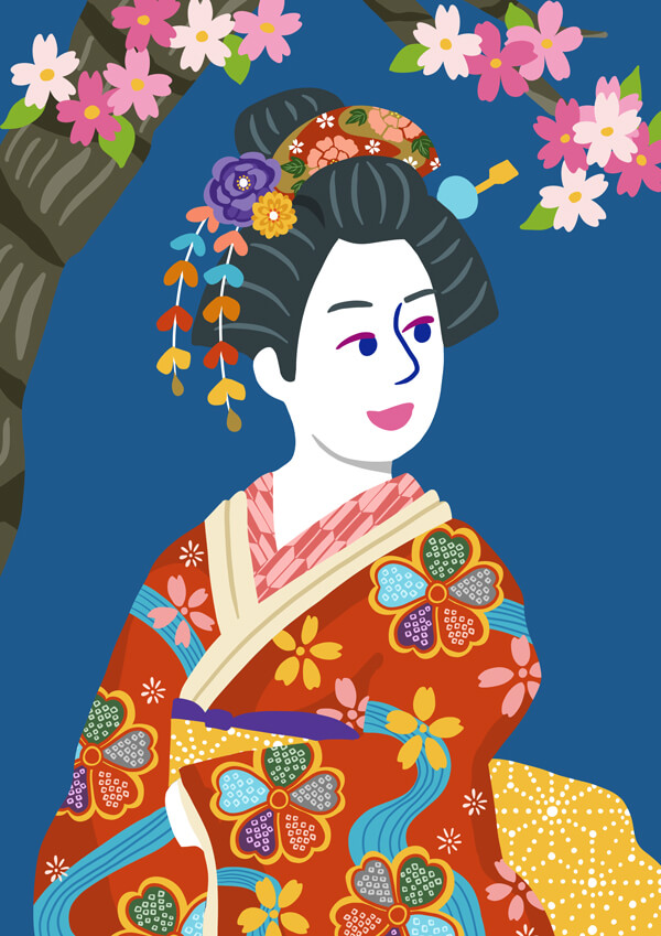KIMONO Illustration-Japan