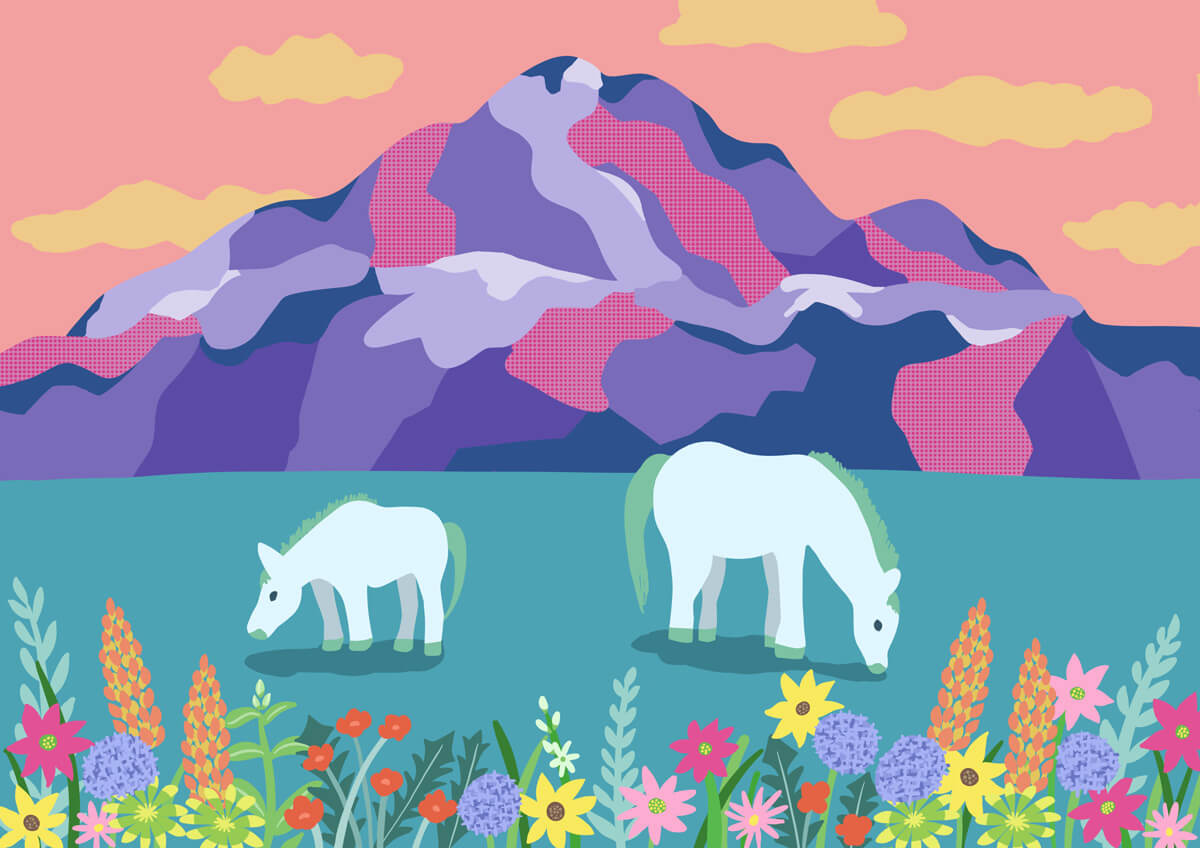 MOUNTAIN&HORSES Illustration