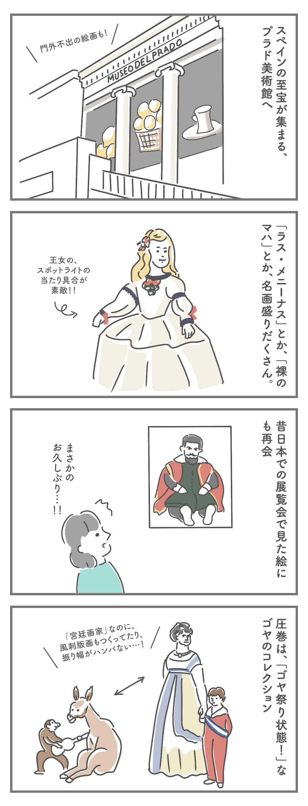 イギリス四コマ漫画 :名画だらけ！プラド美術館と見どころ